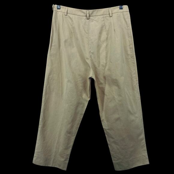 Yves St Laurent Size F44 US 10 Cropped Pants Cream Neutral 31 Waist Cotton YSL - Picture 8 of 8